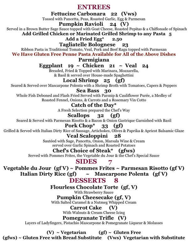 MENU Charleston Muse